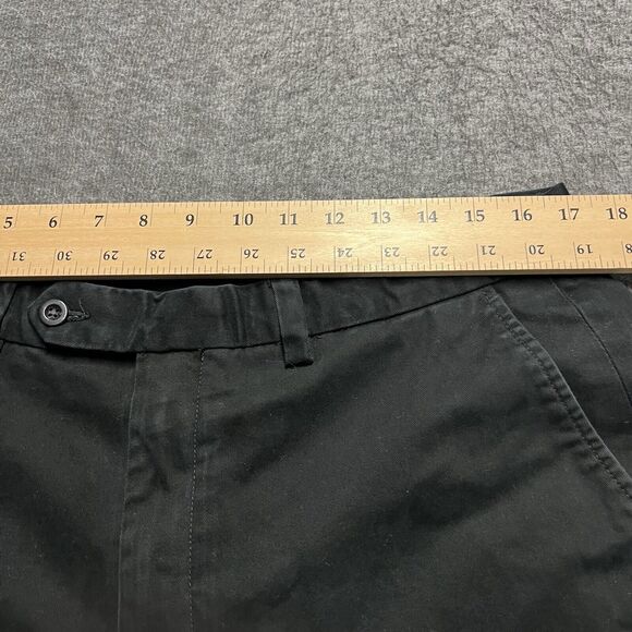 Polo Ralph Lauren Pants Men 35x32 (Actual 34x30.5) Black Flat Front Pony Cotton - Picture 9 of 11